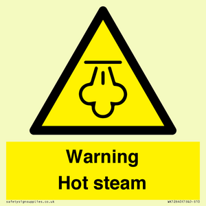 Warning Hot steam